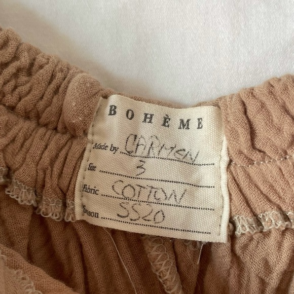 (SOLD IG) Bohème Goods Shorts Beige Cotton Gauze - Picture 6 of 6